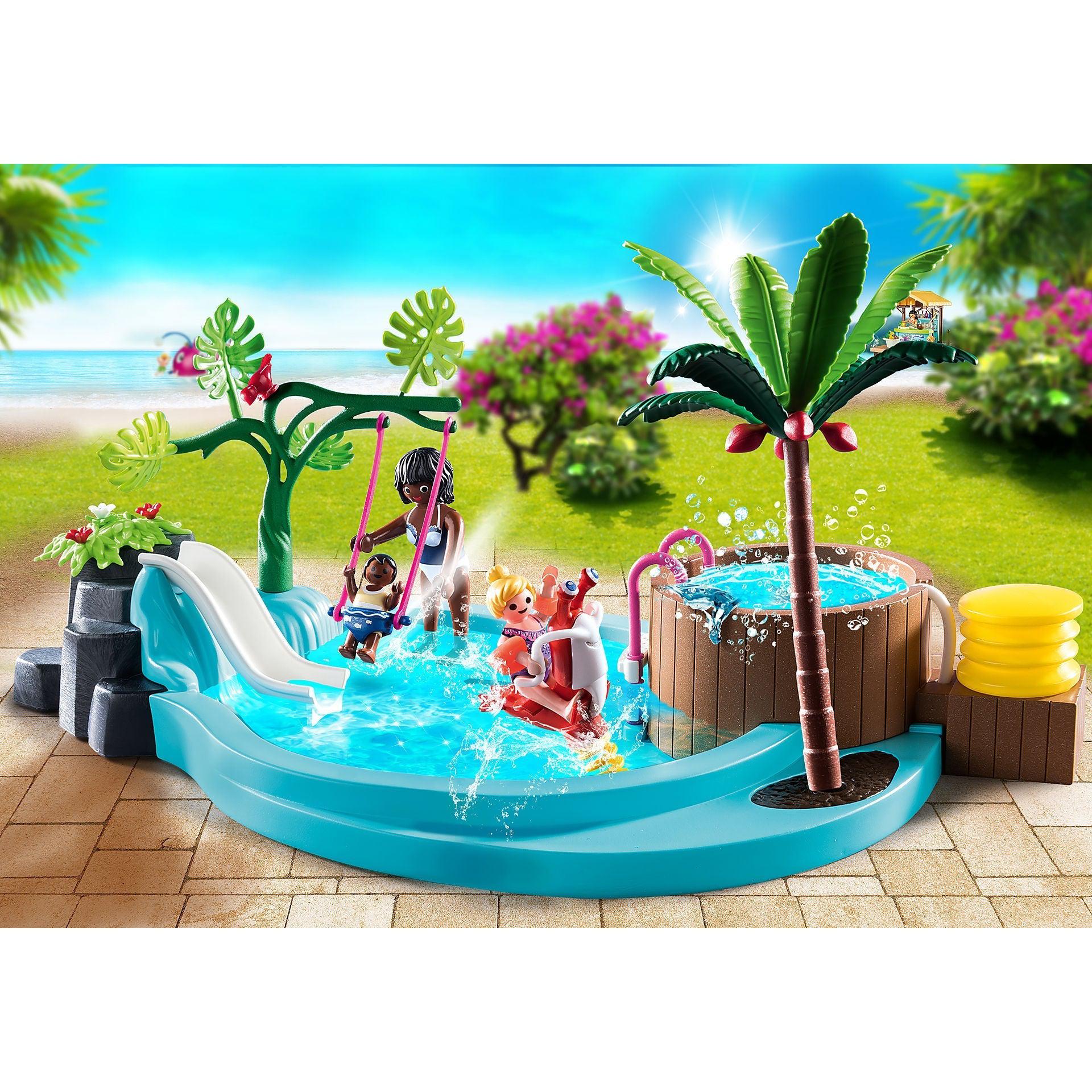 Playmobil-Family Fun - Children's Pool with Slide-70611-Legacy Toys