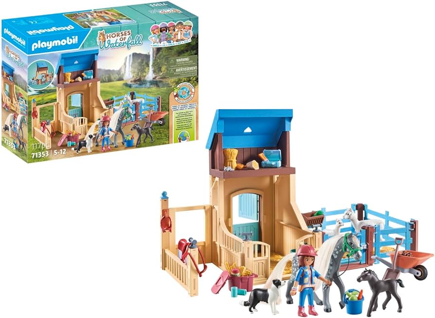 Playmobil-Horse Stall with Amelia and Whisper-71353-Legacy Toys