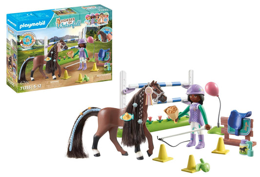 Playmobil-Jumping Arena with Zoe and Blaze-71355-Legacy Toys