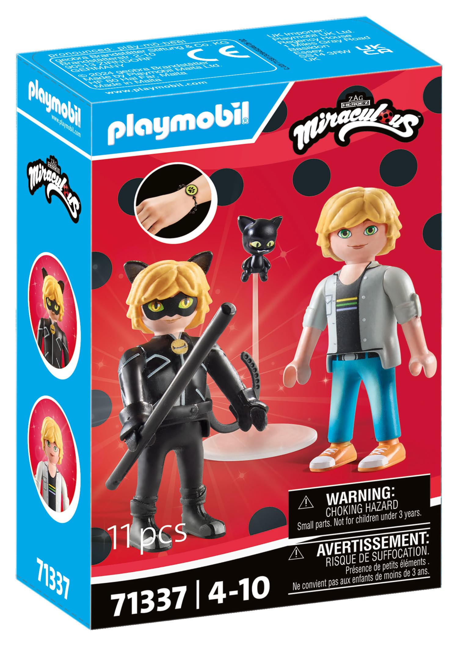 Playmobil-Miraculous: Adrien & Cat Noir-71337-Legacy Toys