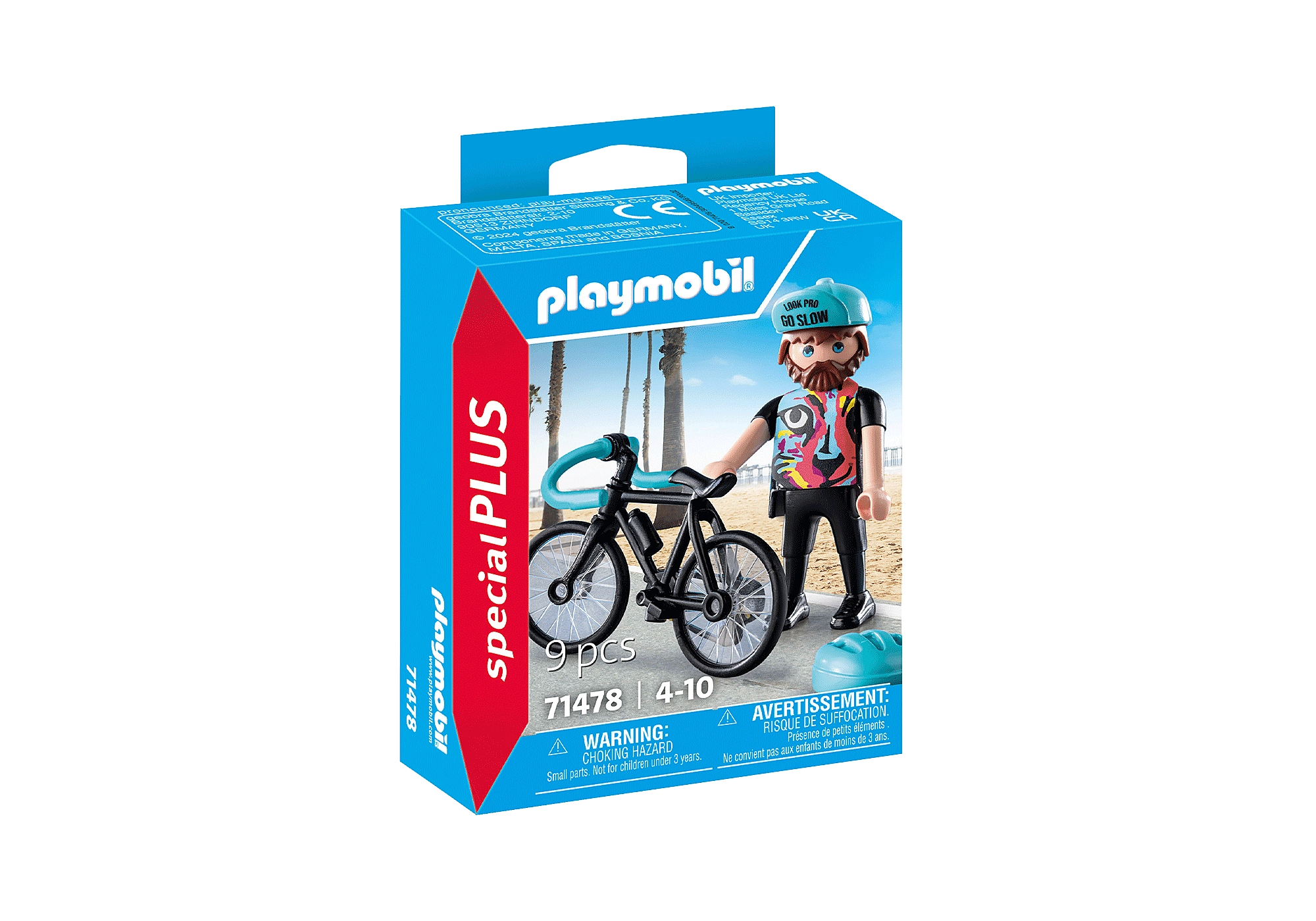 Playmobil-Road Cyclist-71478-Legacy Toys