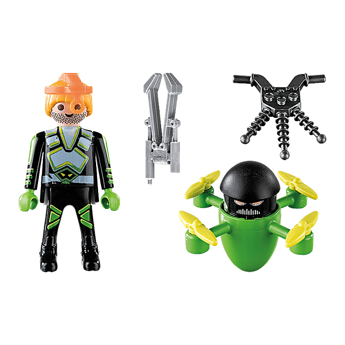 Playmobil-Special Plus - Agent with Drone-70248-Legacy Toys