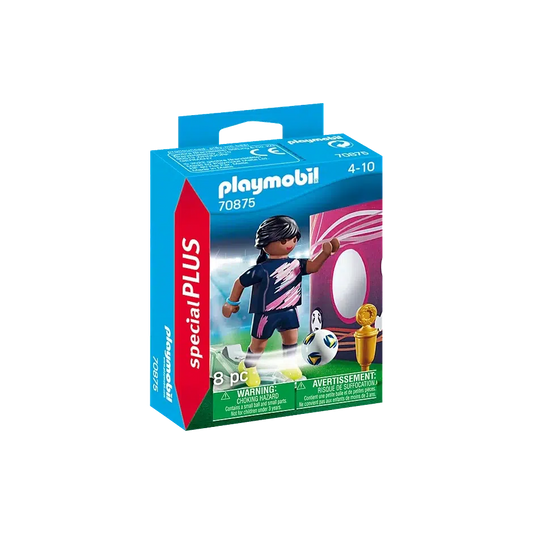 Playmobil-Special Plus - Soccer Player with Goal-70875-Legacy Toys