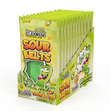 Raindrops-Sour Belts Green Apple 3.52 oz.-R16006-12-Box of 12-Legacy Toys