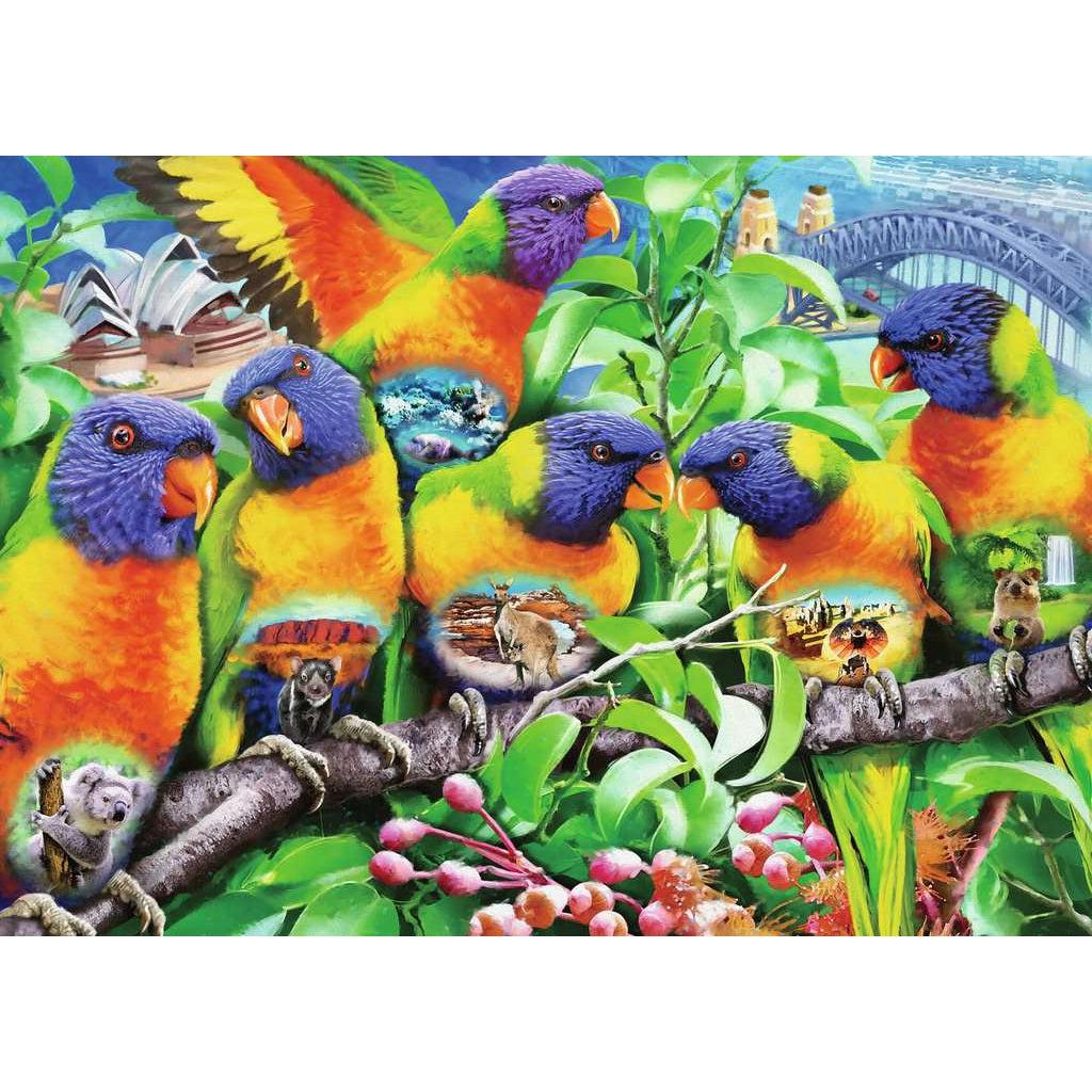 Ravensburger-Land of the Lorikeet 1000 Piece Puzzle-16815-Legacy Toys