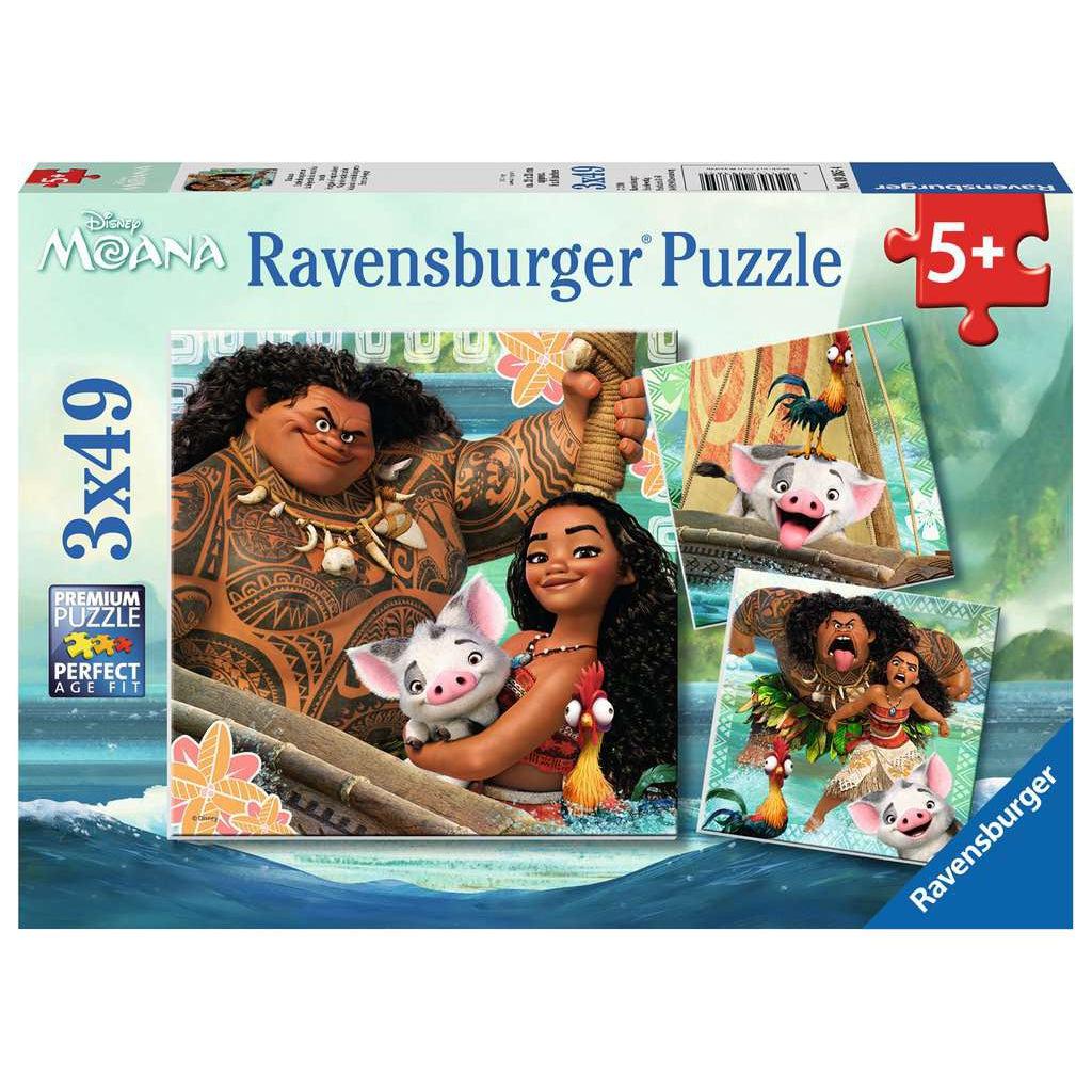 Ravensburger-Moana Born To Voyage - 3x49 Piece Puzzle-9385-Legacy Toys