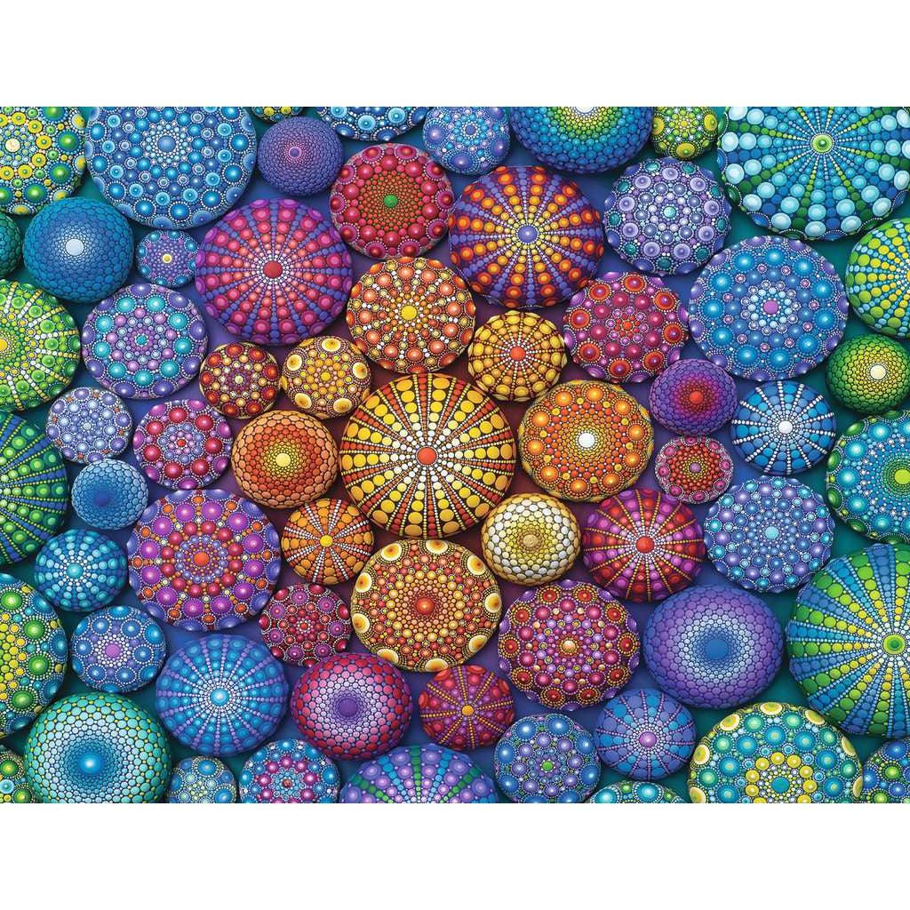 Ravensburger-Radiating Rainbow Mandalas 2000 Piece Puzzle-17134-Legacy Toys