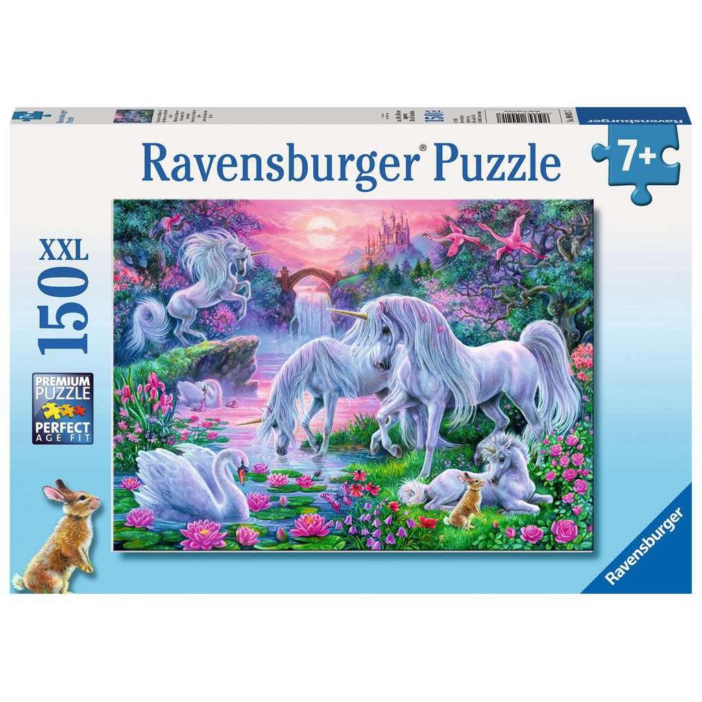 Ravensburger-Unicorns in the Sunset Glow 150 piece puzzle-10021-Legacy Toys