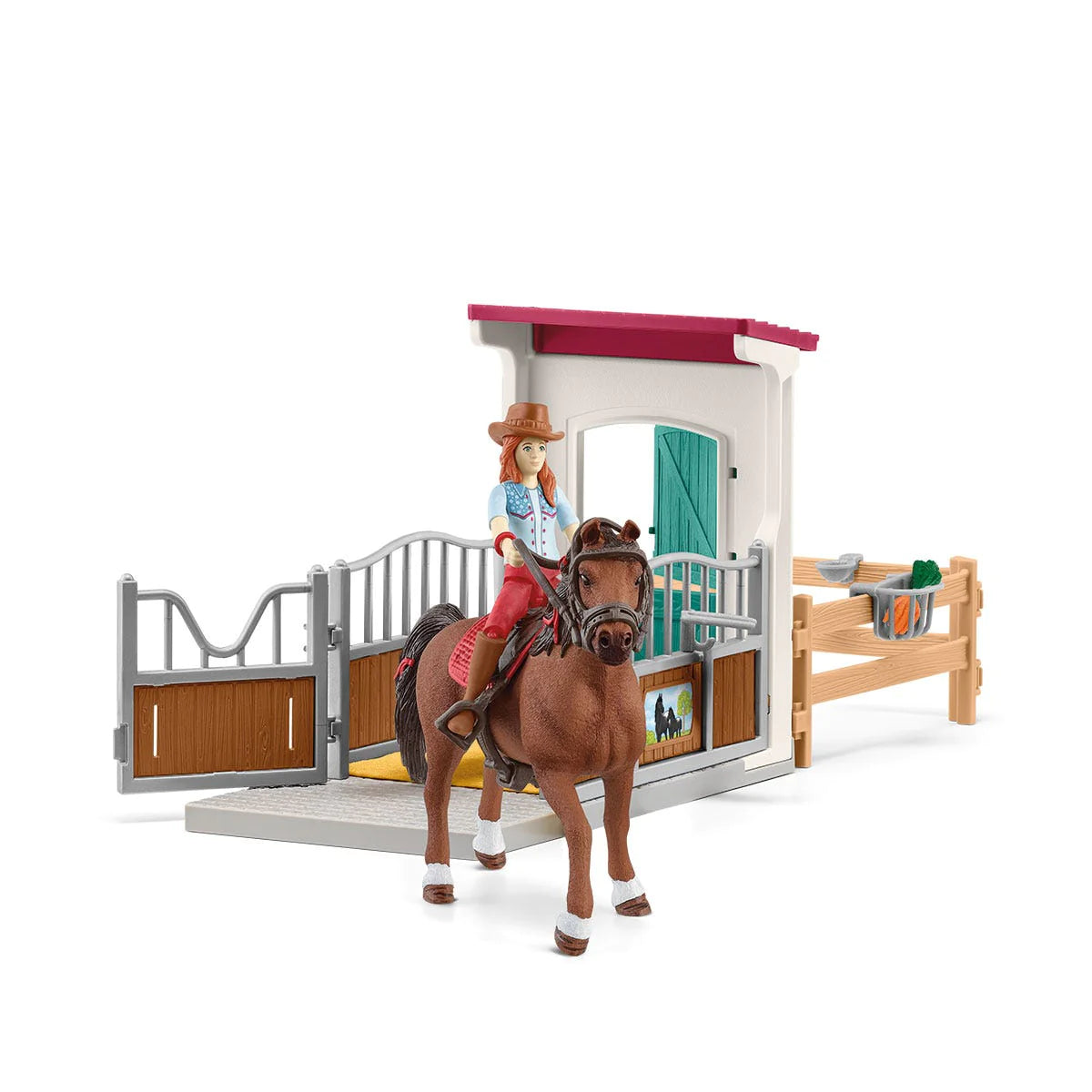 Schleich-Horse Club Horse Box with Hannah & Cayenne-42710-Legacy Toys