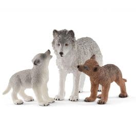 Schleich-Mother Wolf With Pups-42472-Legacy Toys