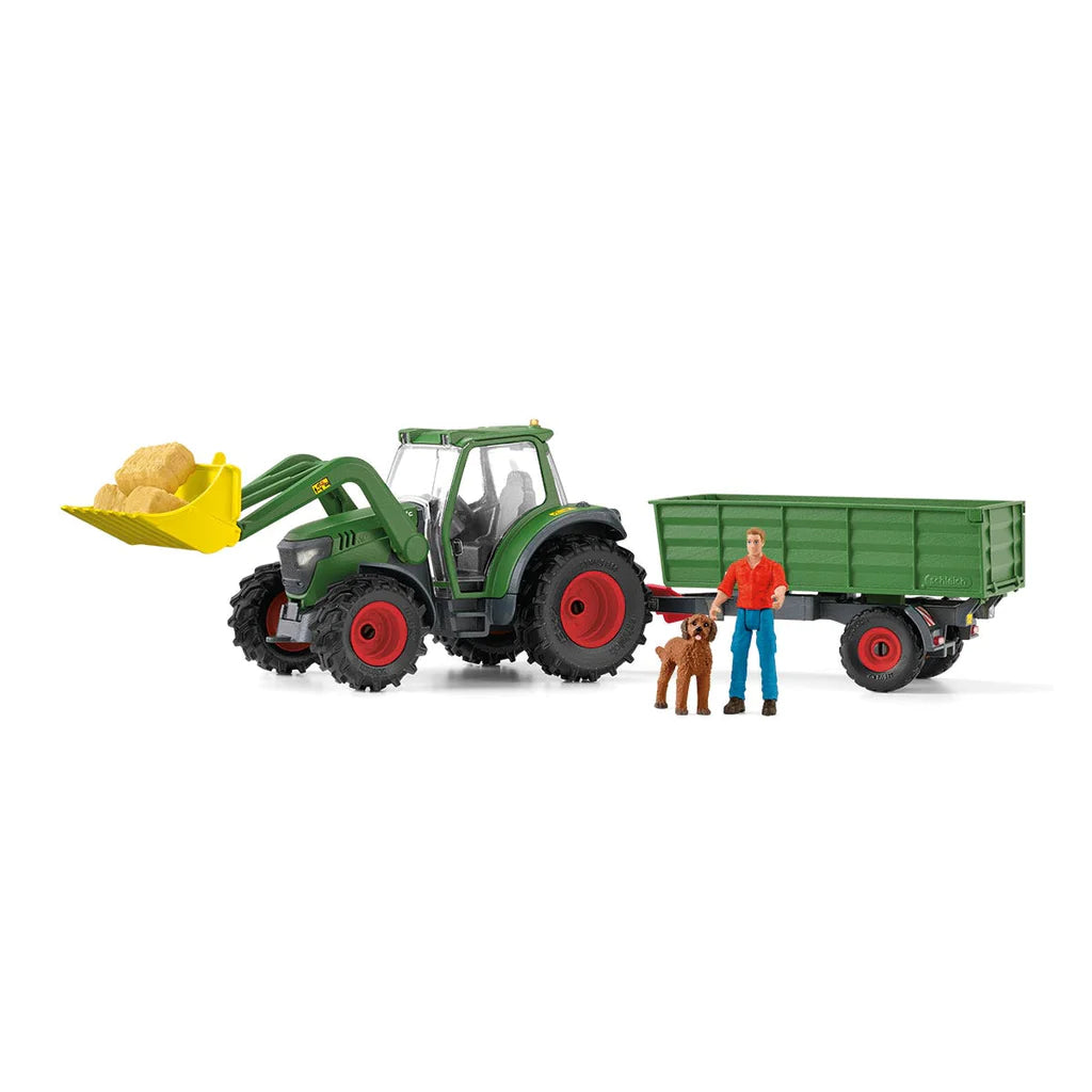 Schleich-Tractor with Trailer-42608-Legacy Toys