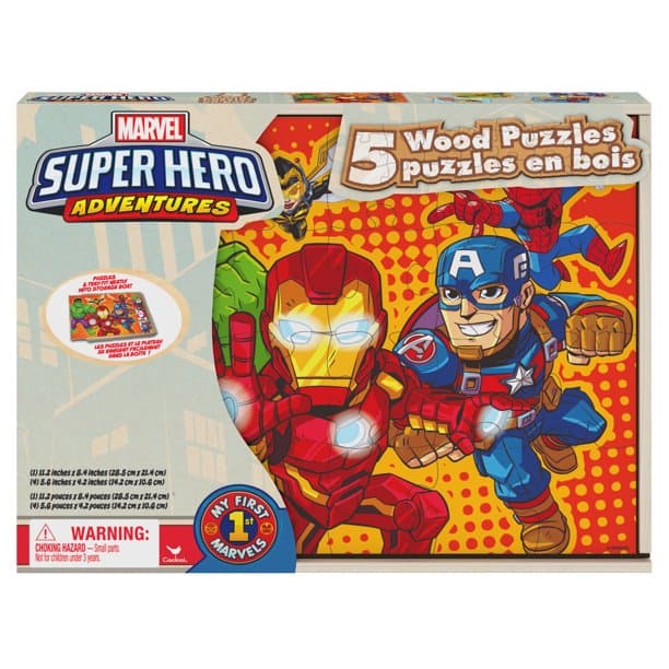 Spin Master-5 Pack Of Puzzles Assortment-20119369-Marvel Superhero Adventues-Legacy Toys