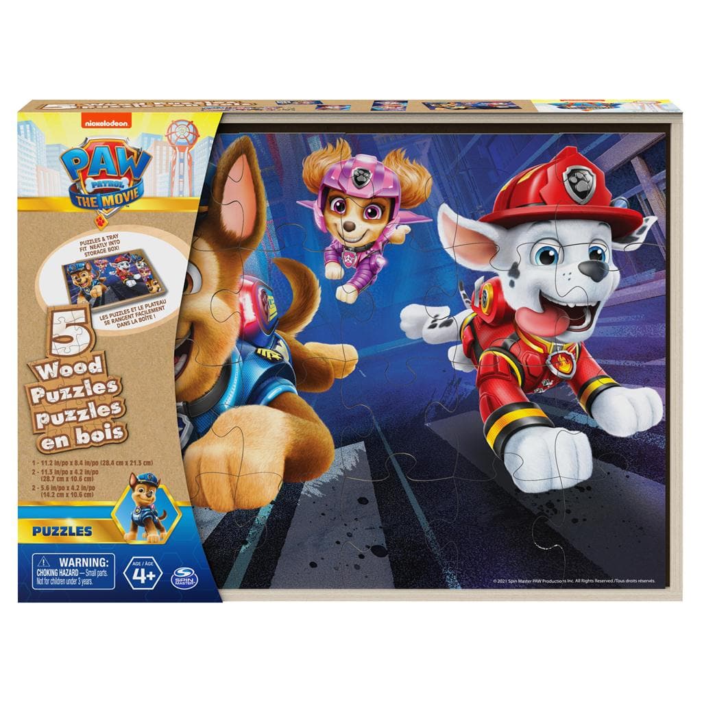 Spin Master-5 Pack Of Puzzles Assortment-20135271-PAW Patrol The Movie-Legacy Toys