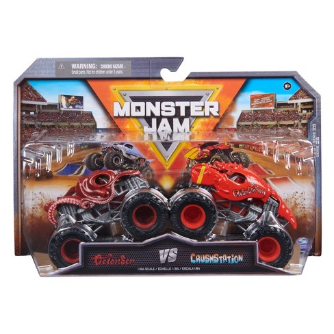 Spin Master-Monster Jam: Official 1:64 Die-Cast Monster Trucks 2-Pack Assortment - Octon8ter vs Crushstation-20142619-Legacy Toys