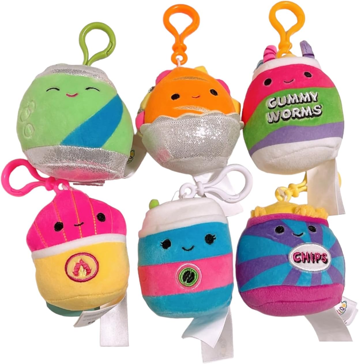 Squishmallows-Squishmallows 3.5" Neon Junk Food Plush Clip-On--Legacy Toys