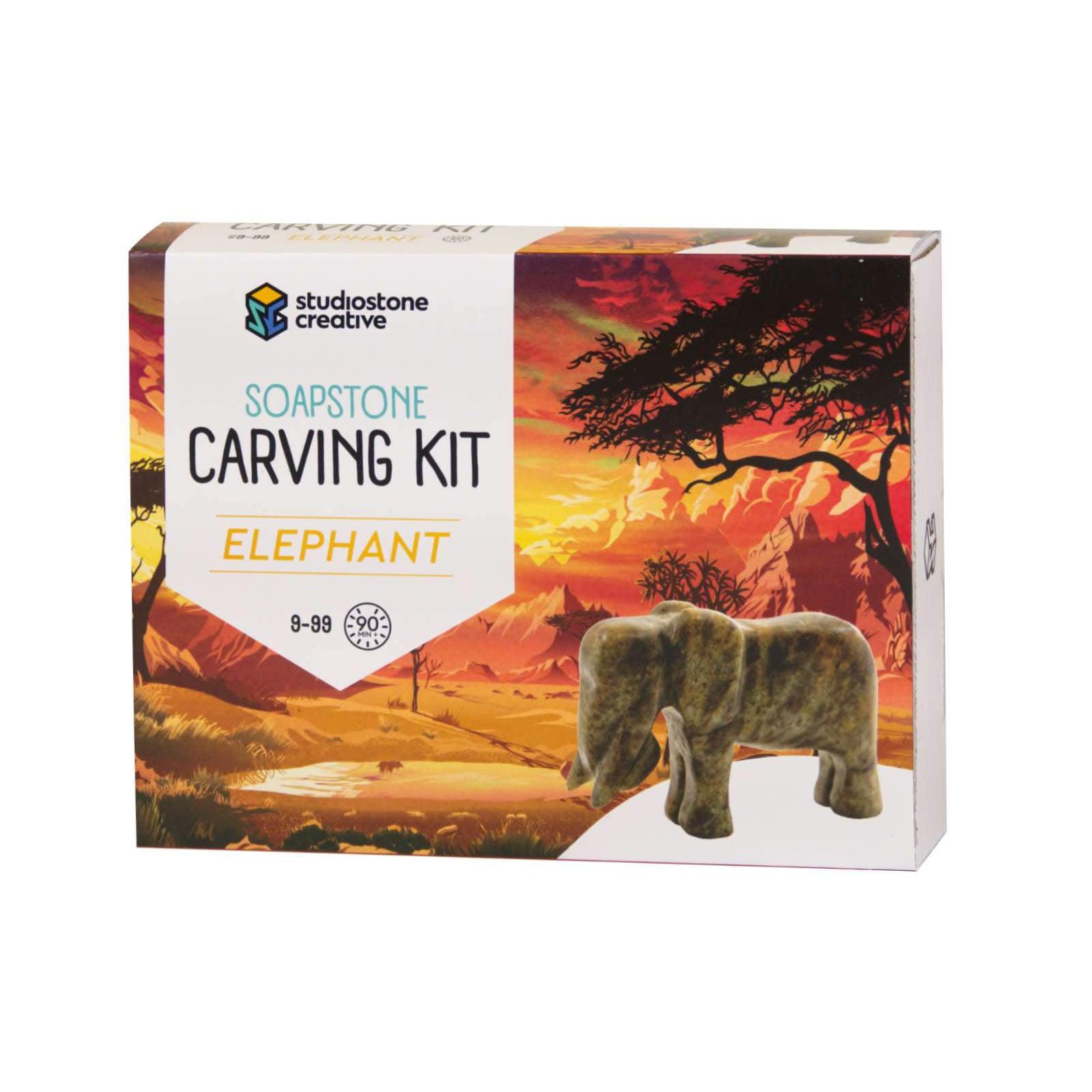 Studiostone Creative-Soapstone Carving Kit Elephant-ELUK-Legacy Toys