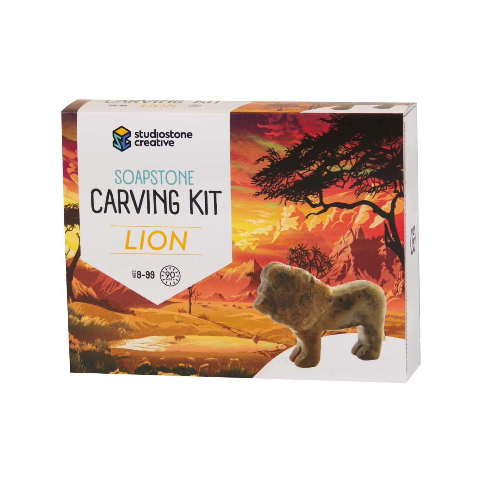 Studiostone Creative-Soapstone Carving Kit Lion-LIUK-Legacy Toys