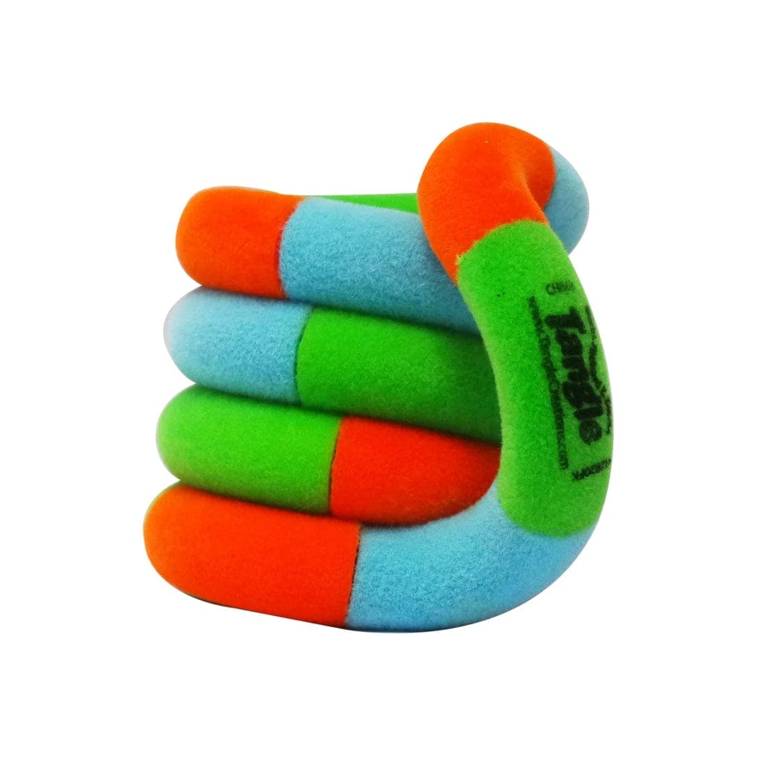 Tangle-Tangle Jr. Fidget Fuzzies Series-2900-OGB-Orange/Blue/Green-Legacy Toys