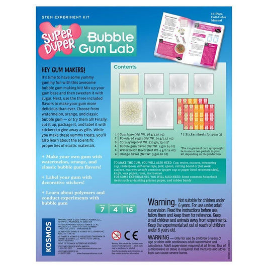 Thames & Kosmos-Super Duper Bubble Gum Lab-550029-Legacy Toys