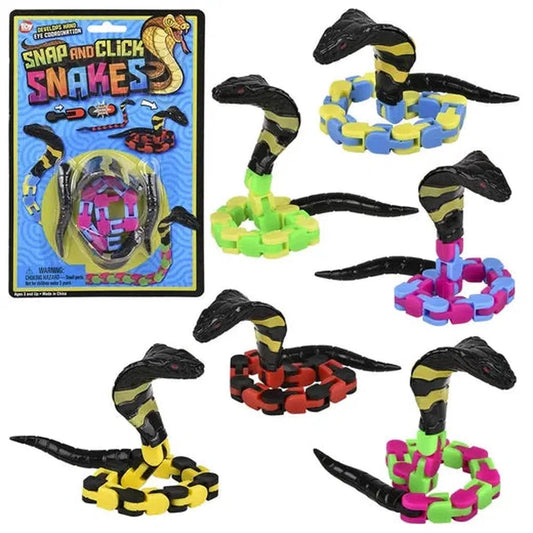 The Toy Network-12" Snap & Click Snake Assorted Colors--Legacy Toys