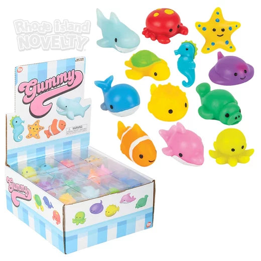 The Toy Network-1.5" Gummy Sea Life Animals Assorted Styles-PA-GUMSE-Box of 24-Legacy Toys