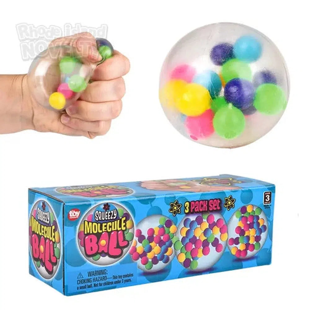 3 Squeezy Bead Animal Ball