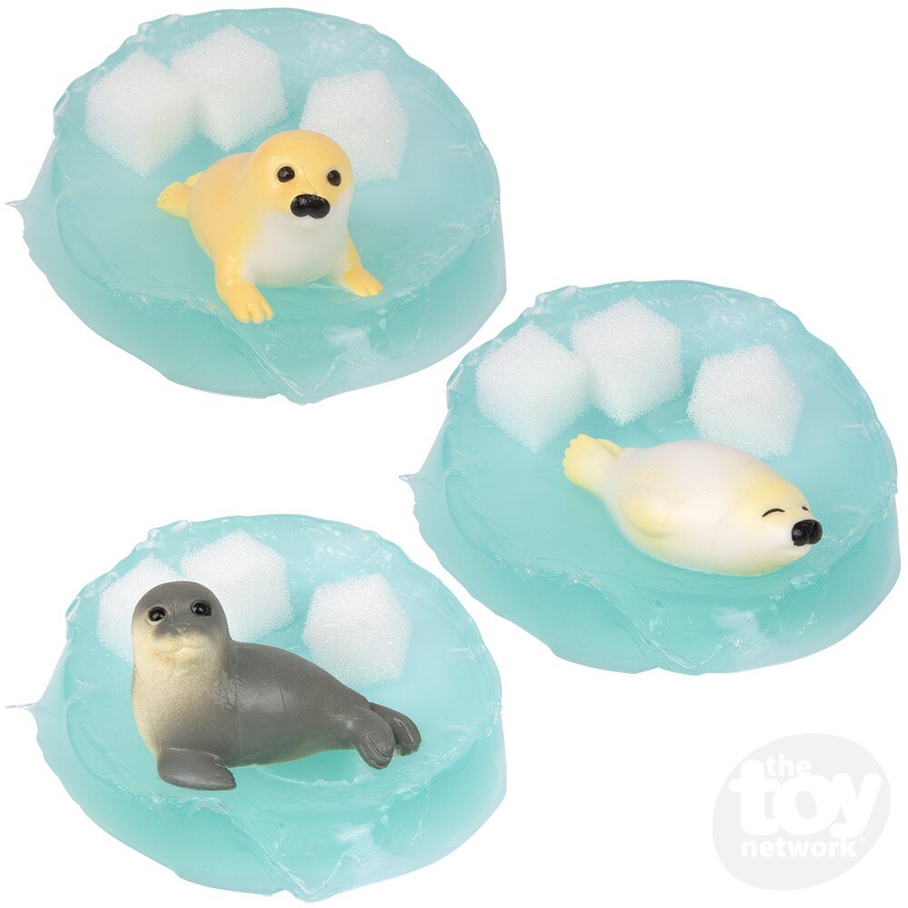 The Toy Network-3" Arctic Iceberg Harp Seal Slime-SK-ARCTI-Legacy Toys