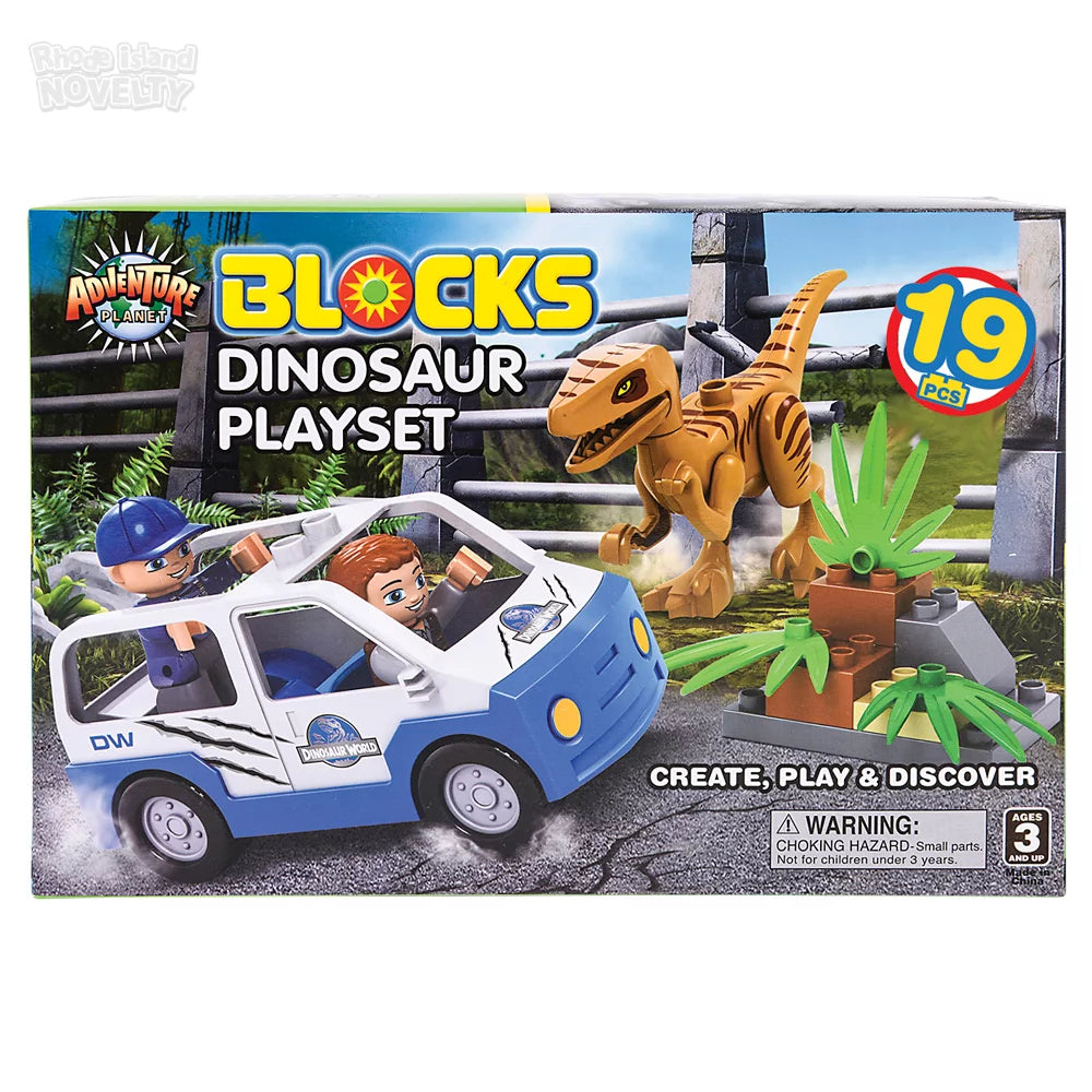 The Toy Network-Blocks 19 Piece Dinosaur Block Set-AM-BBDIN-Legacy Toys