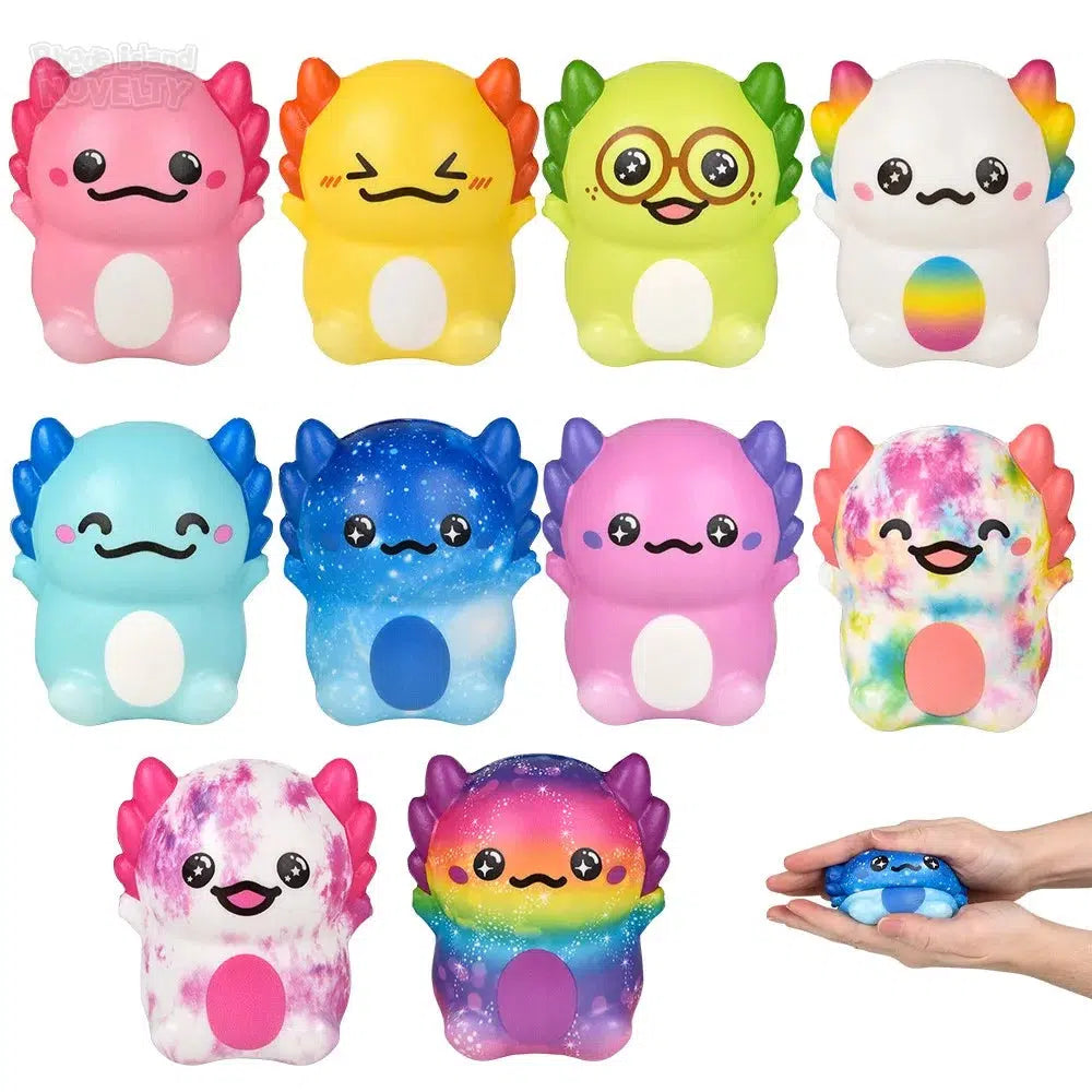 The Toy Network-Squish Axolotl 4"-CA-SQAX4-Pack of 12-Legacy Toys