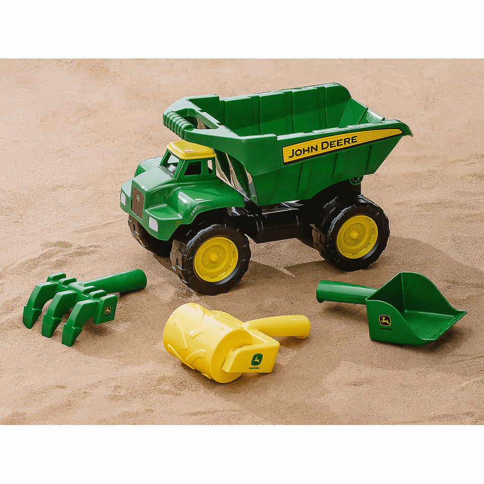 TOMY-John Deere Big Scoop With Sand Tools-46510V2-Legacy Toys