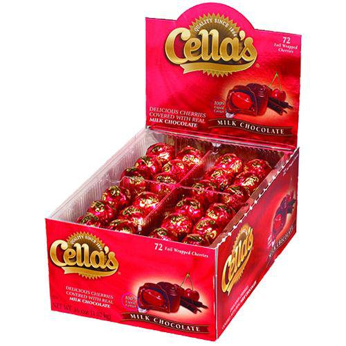 Tootsie-Cella's Foil Wrapped Milk Chocolate Covered Cherries Changemaker-72130-Box of 72-Legacy Toys