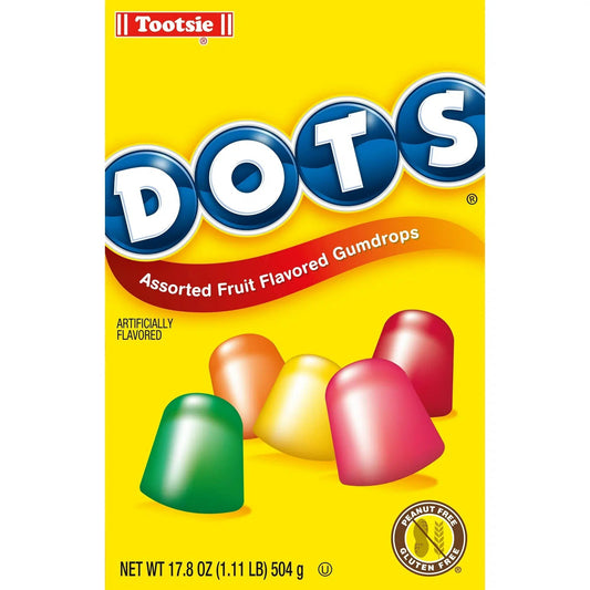 Tootsie-Super Size DOTS Original Fruit Flavored Gum Drops 17.8 oz. Box-87020-Single-Legacy Toys