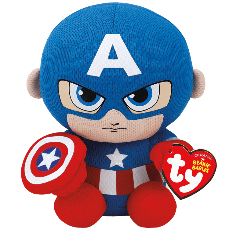 TY-Beanie Babies - Captain America - Small 8