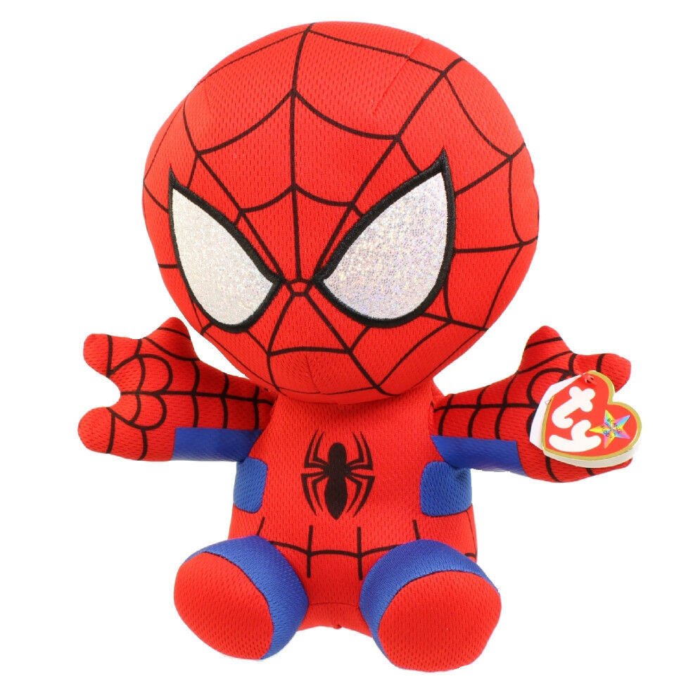 TY-Beanie Babies - Spiderman - Soft Medium 13"-45007-Legacy Toys