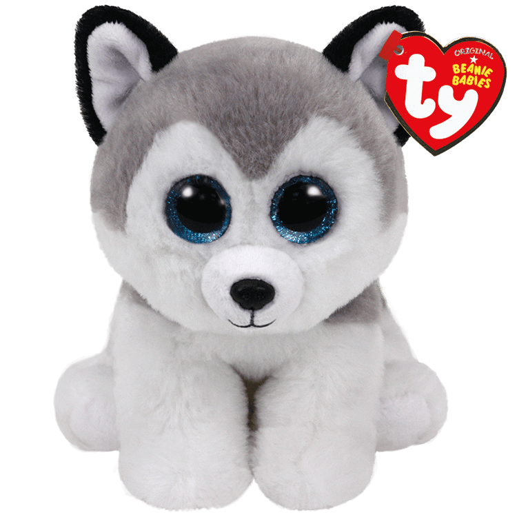 TY-Beanie Baby - Buff Grey and White Husky - 8" Small-42183-Legacy Toys