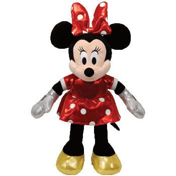 TY-Beanie Baby - Disney-41099-Minnie Red-Small 8