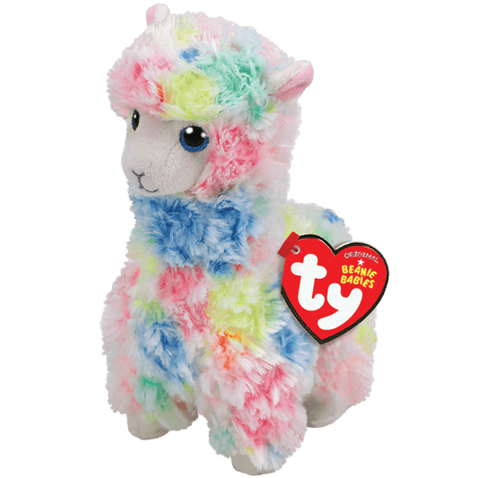 TY-Beanie Baby - Lola Multicolor Llama - 8" Small-41217-Legacy Toys
