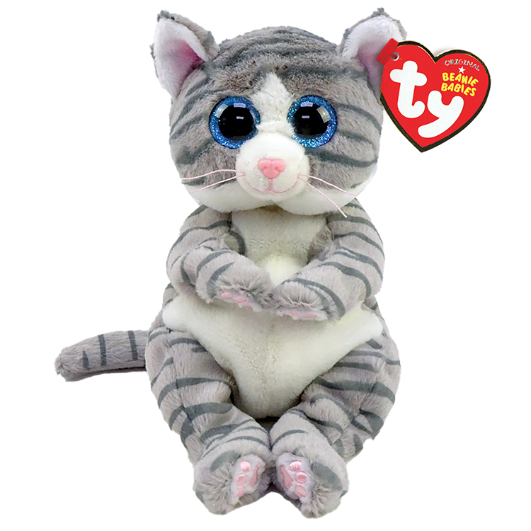 TY-Beanie Bellie - Grey Tabby Cat - 8