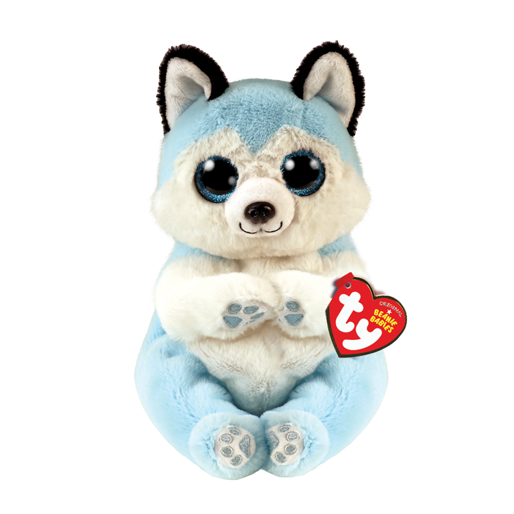 TY-Beanie Bellie - Thunder Blue Husky - 8" Small-40540-Legacy Toys