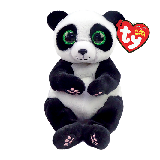 TY-Beanie Bellie - Ying Black and White Panda - 8" Small-40542-Legacy Toys