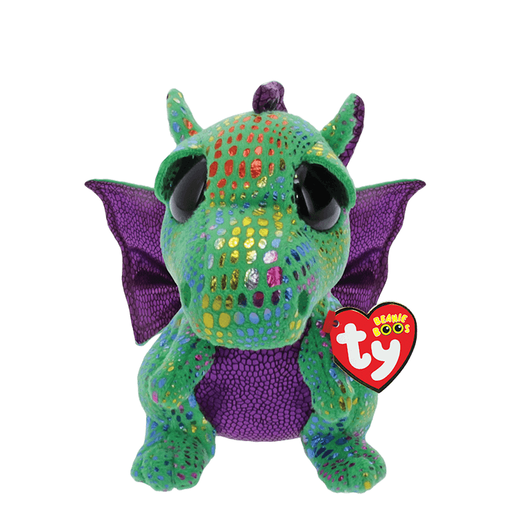 TY-Beanie Boo's - Cinder the Dragon-37052-Medium 13"-Legacy Toys