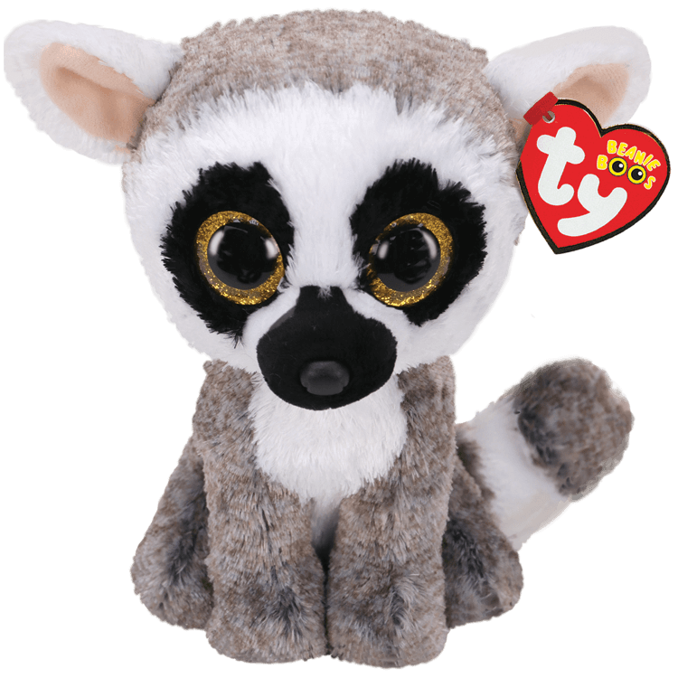 TY-Beanie Boo's - Linus the Lemur-36224-6" Small-Legacy Toys