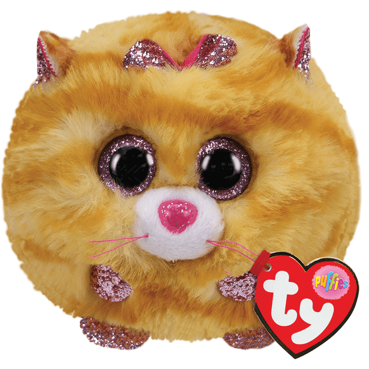 TY-Beanie Puffies 4" Ball-42507-Tabitha - Cat-Legacy Toys