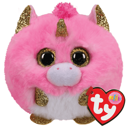 TY-Beanie Puffies 4" Ball-42508-Fantasia - Unicorn-Legacy Toys