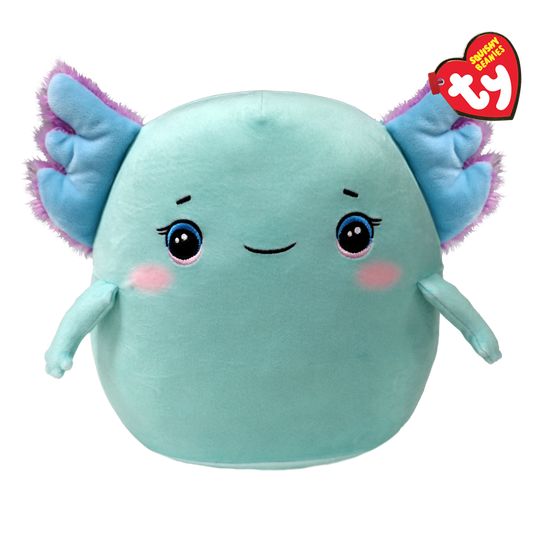 TY-Squish A Boo - Charlie the Blue Axolotl - 10" Small-39394-Legacy Toys