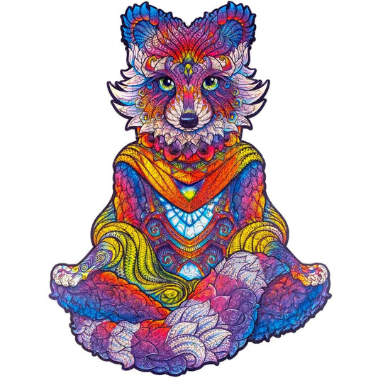 Unidragon-Emanating Racoon Wooden Puzzle-UNI-RAC-S-Simple-Legacy Toys