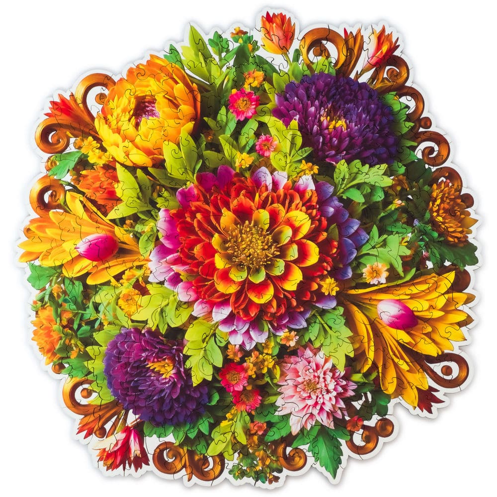 Unidragon-Flora - Charming Bouquet Wooden Puzzle - 200 Pieces-UNI-CHARMING-Legacy Toys