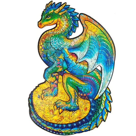 Unidragon-Guarding Dragon Wooden Puzzle-UNI-DRA-S-Simple-Legacy Toys