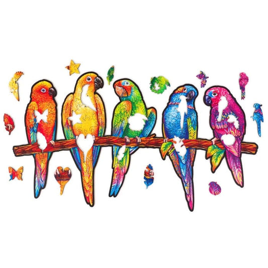 Unidragon-Playful Parrots Wooden Puzzle--Legacy Toys
