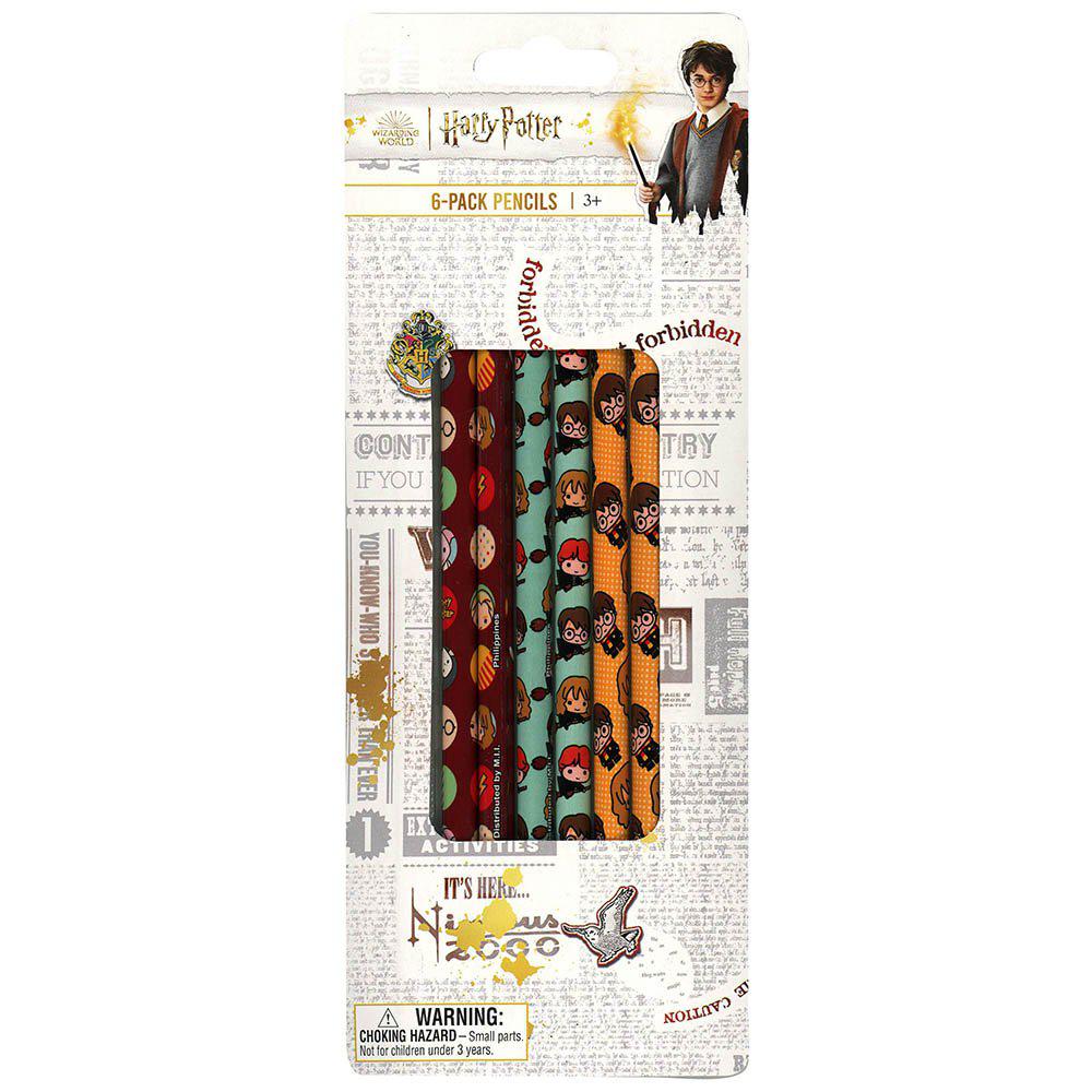 United Party-Harry Potter 6 Pack Pencil on blister-48697MZ-Legacy Toys